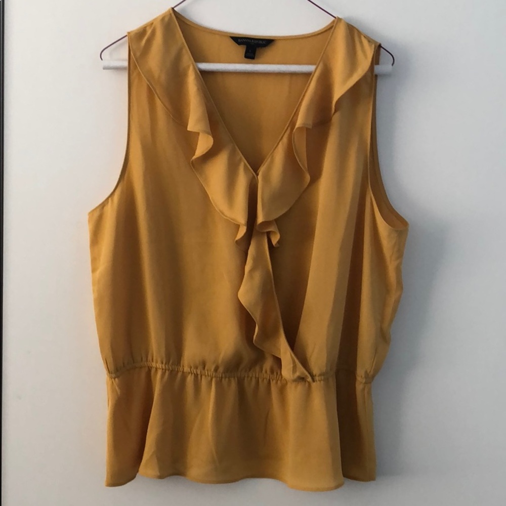 Banana Republic Women’s Sleeveless Peplum Blouse L